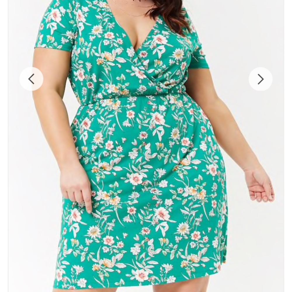 Green floral sundress